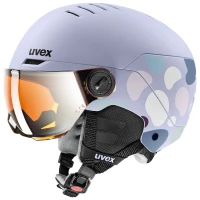 Горнолыжный шлем Uvex Rocket JR Visor lavender abst matt (Горнолыжные шлемы: 54-58)