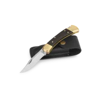 Складной охотничий нож BUCK 110 Folding Hunter, модель 0110BRS-B, клинок 420HC, рукоять эбеновое дерево, длина клинка 9.5 см Складной охотничий нож BUCK 110 Folding Hunter, модель 0110BRS-B, клинок 420HC, рукоять эбеновое дерево, длина клинка 9.5 см