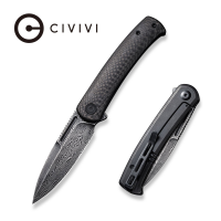 Складной нож, CIVIVI, Cetos C21025B-DS1, дамасская сталь 3.48 дюйма, рукоять карбон и нержавеющая сталь, фрейм-лок Складной нож, CIVIVI, Cetos C21025B-DS1, дамасская сталь 3.48 дюйма, рукоять карбон и нержавеющая сталь, фрейм-лок