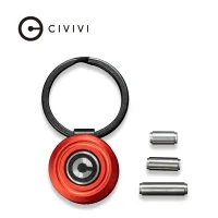 Органайзер для ключей, CIVIVI, Key Coin C23056-1, алюминий красный, стальной черный кольцо, дизайн Ostap Hel Органайзер для ключей, CIVIVI, Key Coin C23056-1, алюминий красный, стальной черный кольцо, дизайн Ostap Hel
