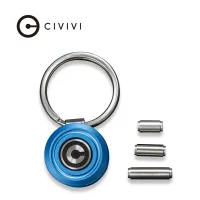 Органайзер для ключей, CIVIVI, Key Coin C23056-2, алюминий синий, стальное кольцо, дизайн Ostap Hel Органайзер для ключей, CIVIVI, Key Coin C23056-2, алюминий синий, стальное кольцо, дизайн Ostap Hel