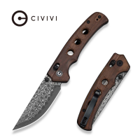 Складной нож, CIVIVI, Noctis C24020C-DS1, дамасская сталь 2.98 дюйма, рукоять из дерева гвибуртия, замок Crossbar Lock Складной нож, CIVIVI, Noctis C24020C-DS1, дамасская сталь 2.98 дюйма, рукоять из дерева гвибуртия, замок Crossbar Lock