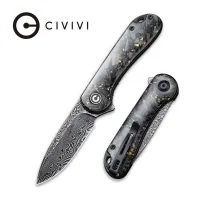 Складной нож, CIVIVI, Elementum C907C-DS1, дамасская сталь 2.96 дюйма, карбоновая рукоять, лайнер-лок
