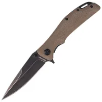 Нож FE-025  FOX KNIFE FUN TAN MICARTA HANDLE, 9Cr13 BLADE