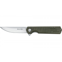 Cuțit EDC pliabil BlackFox Revolver BF‑740 OD, lamă de oțel D2 de 90 mm (HRC 59–61), finisaj satinat, mâner Micarta din pânză verde OD cu spațiu plat pentru degete, mecanism de blocare cu clapă + liner-lock pe rulmenți, clemă de ridicare din oțel inoxidab Cuțit EDC pliabil BlackFox Revolver BF‑740 OD, lamă de oțel D2 de 90 mm (HRC 59–61), finisaj satinat, mâner Micarta din pânză verde OD cu spațiu plat pentru degete, mecanism de blocare cu clapă + liner-lock pe rulmenți, clemă de ridicare din oțel inoxidab