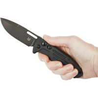 Cuțit pliabil FX-503SP B Fox NEW SMARTY: coltello chiudibile, lama acciaio inox N690 PVD nero, manico allumio anodizzato nero, fodero Nylon Cuțit pliabil FX-503SP B Fox NEW SMARTY: coltello chiudibile, lama acciaio inox N690 PVD nero, manico allumio anodizzato nero, fodero Nylon