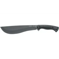 Macetă FX-695 Fox JUNGLE BOLO MACHETE: lama fissa, acciaio inox 1.4116 Bestar black idroglider, manico FRN nero, fodero cuoio