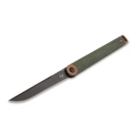 Складной нож Boker Plus Kaizen Green Canvas Micarta, Blade D2 B0-01BO391 Складной нож Boker Plus Kaizen Green Canvas Micarta, Blade D2 B0-01BO391