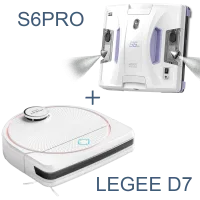 HOBOT LEGEE D7 + S6 Pro / Robot de podea + Robot de Geamuri – Робот мойщик пола + робот-мойщик окон HOBOT LEGEE D7 + S6 Pro / Robot de podea + Robot de Geamuri – Робот мойщик пола + робот-мойщик окон