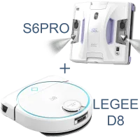 HOBOT LEGEE D8 + S6 Pro / Robot de podea + Robot de Geamuri – Робот мойщик пола + робот-мойщик окон HOBOT LEGEE D8 + S6 Pro / Robot de podea + Robot de Geamuri – Робот мойщик пола + робот-мойщик окон