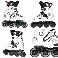 Роликовые коньки NA20001 Abisal WHITE SIZE 43 SLALOM IN-LINE SKATES NILS EXTREME