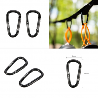 NC1710 Abisal CARABINER SET 2 PCS NILS CAMP NC1710 Abisal CARABINER SET 2 PCS NILS CAMP