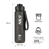 NCD68 Abisal BOTTLE BLACK TRITAN NILS CAMP NCD68 Abisal BOTTLE BLACK TRITAN NILS CAMP