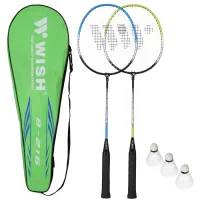 Set Badminton 216k Abisal STEELTEC 216K BADMINTON ROCKET SET + 3 PIECES SHUTTLECOCKS WISH