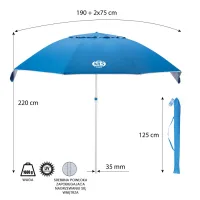 Пляжный зонт NC7822 Abisal BEACH UMBRELLA XL 220 CM NILS CAMP Пляжный зонт NC7822 Abisal BEACH UMBRELLA XL 220 CM NILS CAMP