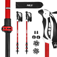 Палки для скандинавской ходьбы TK8601-R Abisal TK8601 RED ALU NORDIC WALKING POLES NILS Палки для скандинавской ходьбы TK8601-R Abisal TK8601 RED ALU NORDIC WALKING POLES NILS