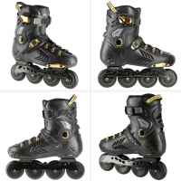 Роликовые коньки NA20002 Abisal Ролики BLACK-GOLD SLALOM 42 Роликовые коньки NA20002 Abisal Ролики BLACK-GOLD SLALOM 42