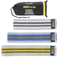 3*1 Сет Лента-Эспандер для бедра HB001 SET 3w1 HIP BAND SET ONE FITNESS