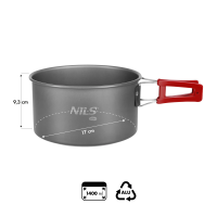 Туристический котелок NILS CAMP NC17119 объёмом 1,4 литра Туристический котелок NILS CAMP NC17119 объёмом 1,4 литра