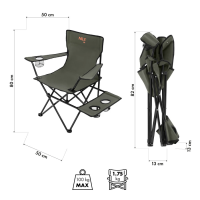 Походный стул NC3301 HIKING CHAIR KHAKI NILS CAMP