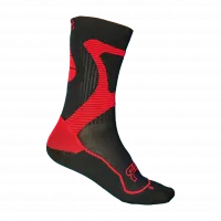 FRSO-N-BK-RD-L SEBA FR - NANO SPORT SOCKS - BLACK/RED - 42-44