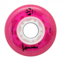 LUWL-LU72-GL-PK SEBA LUMINOUS - LED WHEELS - GLITTER PINK - 72mm/85A - x4 LUWL-LU72-GL-PK SEBA LUMINOUS - LED WHEELS - GLITTER PINK - 72mm/85A - x4