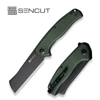 Флиппер-нож, SENCUT, Traxler S20057C-4, сталь 9Cr18MoV 88.7мм, рукоять Canvas Micarta зелёная, Liner Lock Флиппер-нож, SENCUT, Traxler S20057C-4, сталь 9Cr18MoV 88.7мм, рукоять Canvas Micarta зелёная, Liner Lock
