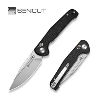 Складной нож, SENCUT, Glenspar S25046-2, клинок 9Cr18MoV 87.7мм, рукоять чёрный Shredded G10, замок Crossbar Lock Складной нож, SENCUT, Glenspar S25046-2, клинок 9Cr18MoV 87.7мм, рукоять чёрный Shredded G10, замок Crossbar Lock
