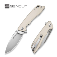 Cuțit pliabil, SENCUT, Stratex S25055-2, lamă 9Cr18MoV 80.6mm, mâner G10 fildeș, liner lock