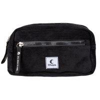 Сумка на пояс, Chaya, 810697, черный вельвет, 22x12x7см, RFID-защита, объем 1,8л