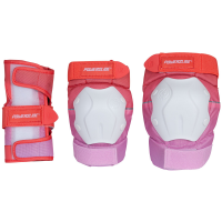Комплект защиты, Powerslide, Standard Women 903296, size S, красно-розовый, плотная EVA, веган