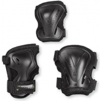 Комплект защиты Rollerblade 068P0500100 Rollerblade EVO GEAR 3 PACK BLACK  S – наколенники, налокотники, запястья, анатомический крой, вентиляция
