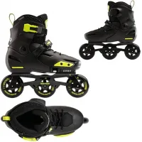 Role Rollerblade 072214001A1 APEX 3WD NERO/LIME Dimensiune 29-32 - roti 3x110mm, duritate 85A, rulmenti SG7, cadru aluminiu, viteza mare