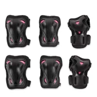 Set de protecție, Rollerblade, SKATE GEAR W 3 PACK, S, 069P0500219, NERO/LAMPONE