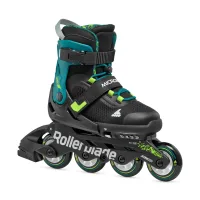 Role, Rollerblade, MICROBLADE XT, 28-32, 86B0751520NG02, NERO/VERDE PETROLIO