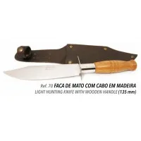 Нож 70 MAM LIGHT HUNTING KNIFE WITH WOOD HANDLE AND LEATHER CASE
