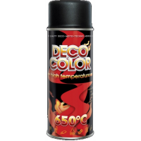 Спрей Deco Color краска High Temperature 650C чёрный 400ml Спрей Deco Color краска High Temperature 650C чёрный 400ml