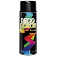 Спрей Deco Color краска Decoration Ral 9005 чёрный глянец 400ml