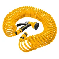 Furtun spiralat 15m p/u gradina cu pistol de stropit 8 functii Tolsen