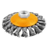 Perie plata din sirma rasucita 100mm M14 Industrial Tolsen