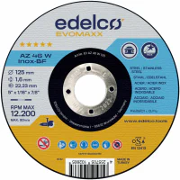 Disc abraziv AZ46W INOX 125x1.6mm EvoMaxx EDELCO Disc abraziv AZ46W INOX 125x1.6mm EvoMaxx EDELCO