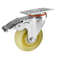 Roata pentru carucior rotativa cu frana 75mm 80kg Tolen Roata pentru carucior rotativa cu frana 75mm 80kg Tolen