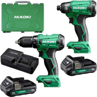 Set Masina de insurubat DS18DA + Impact WH18DA 18V 2Ah Hikoki