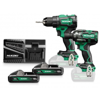 Set Masina de insurubat DS18DE + Impact WR18DH 18V 4Ah Hikoki