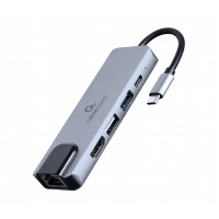 5-in-1 multi-port adapter Gembird A-CM-COMBO5-04/ USB-C/ 2xUSB-A/ HDMI/ RJ45 5-in-1 multi-port adapter Gembird A-CM-COMBO5-04/ USB-C/ 2xUSB-A/ HDMI/ RJ45