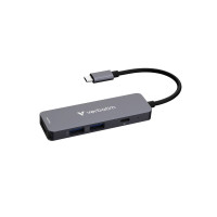 Многопортовый USB-C адаптер Verbatim Essentials/ HDMI, USB-C PD, USB-A 3.2 Gen 1, USB-A Многопортовый USB-C адаптер Verbatim Essentials/ HDMI, USB-C PD, USB-A 3.2 Gen 1, USB-A