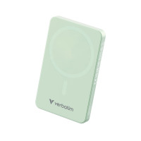 Магнитный беспроводной пауэрбанк Verbatim Charge'n'Go Essentials / 5000 mAh / Green Магнитный беспроводной пауэрбанк Verbatim Charge'n'Go Essentials / 5000 mAh / Green