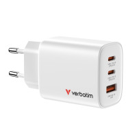 Зарядное устройство VERBATIM Essentials GaN / 65W / 3 порта