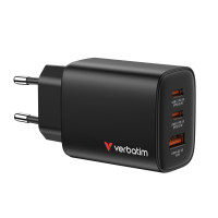 Зарядное устройство VERBATIM Essentials GaN / 65W / 3 порта