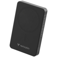 Магнитный беспроводной пауэрбанк Verbatim Charge'n'Go Essentials / 10000 mAh / Black Магнитный беспроводной пауэрбанк Verbatim Charge'n'Go Essentials / 10000 mAh / Black
